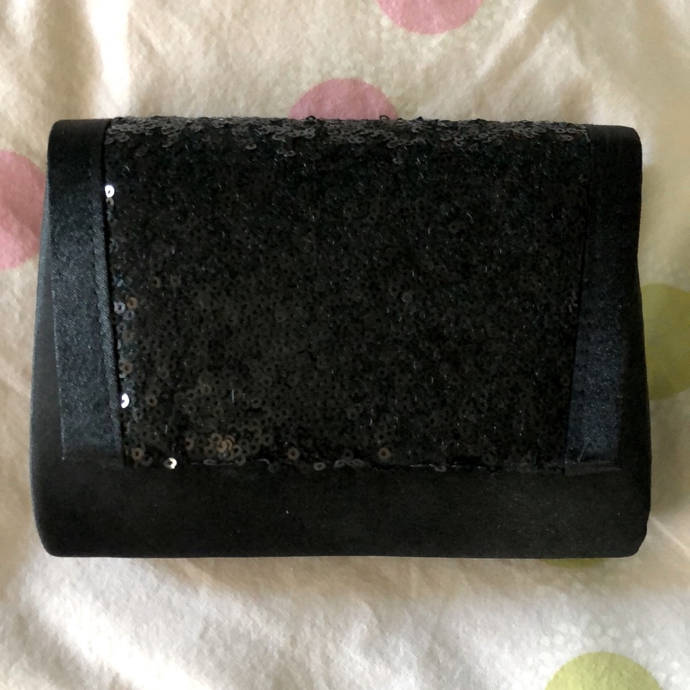Black Sequin Small Clutch